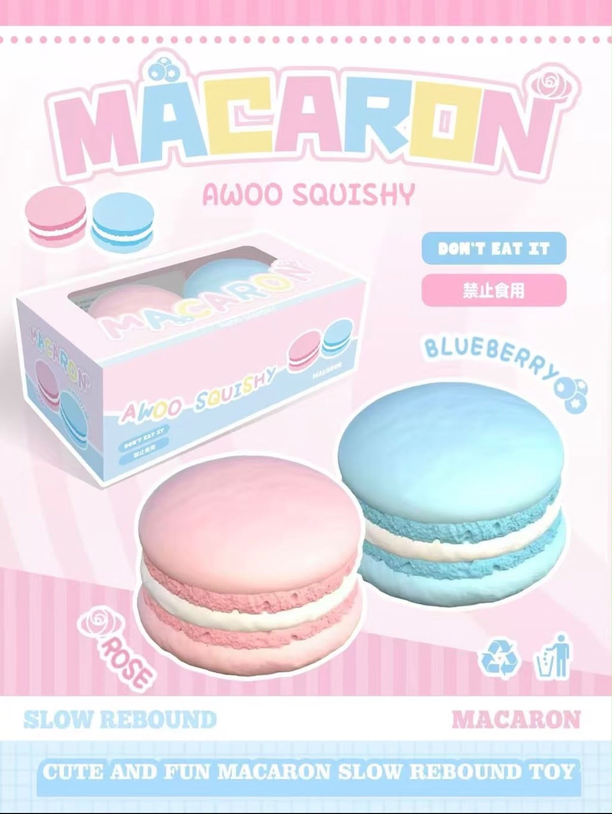 Awoo Macaron Set Squishy