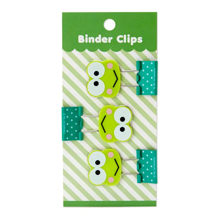 Keroppi Binder Clips Set