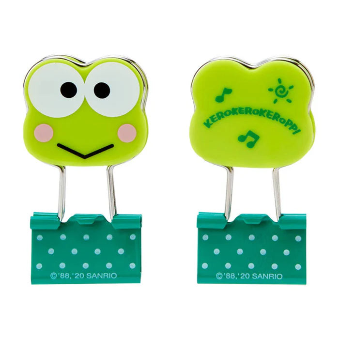 Keroppi Binder Clips Set