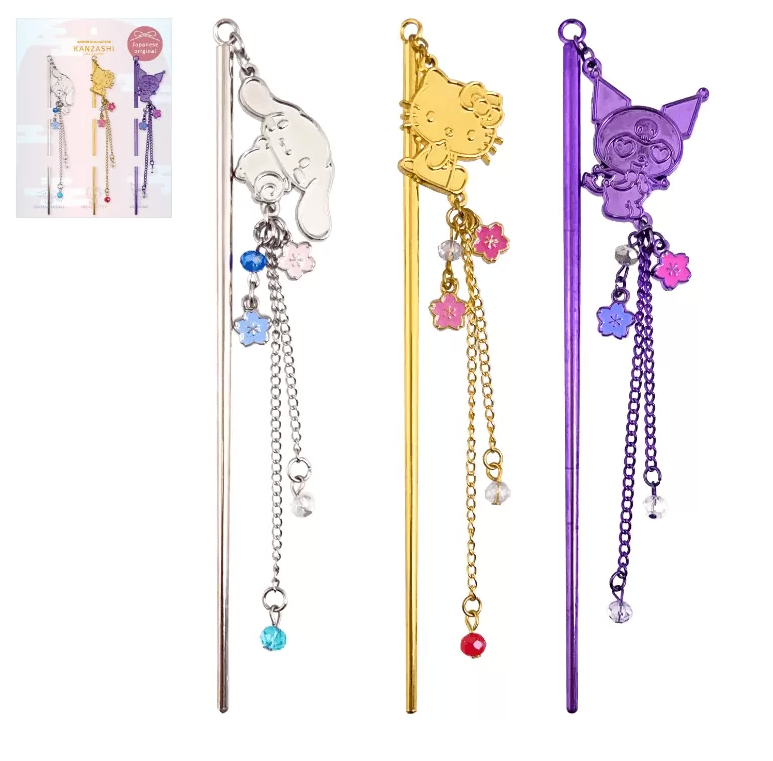 Sanrio Characters Hairpin 3-Piece Set