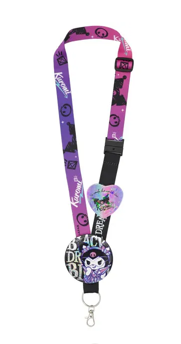 Universal Studios Japan Kuromi Lanyard and Badge Set