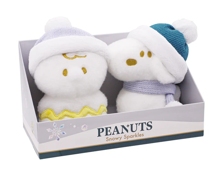 Universal Studios Japan - Peanuts Snowy Sparkles Plush Set (Charlie Brown & Snoopy)