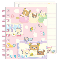 Rilakkuma Nekoneko no Yu Small Notebook Pink