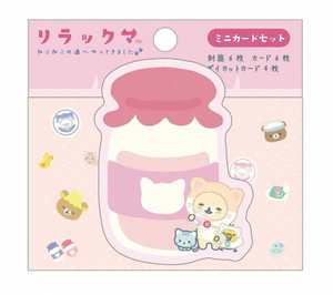 Rilakkuma Nekoneko no Yu Mini Letter Set Pink