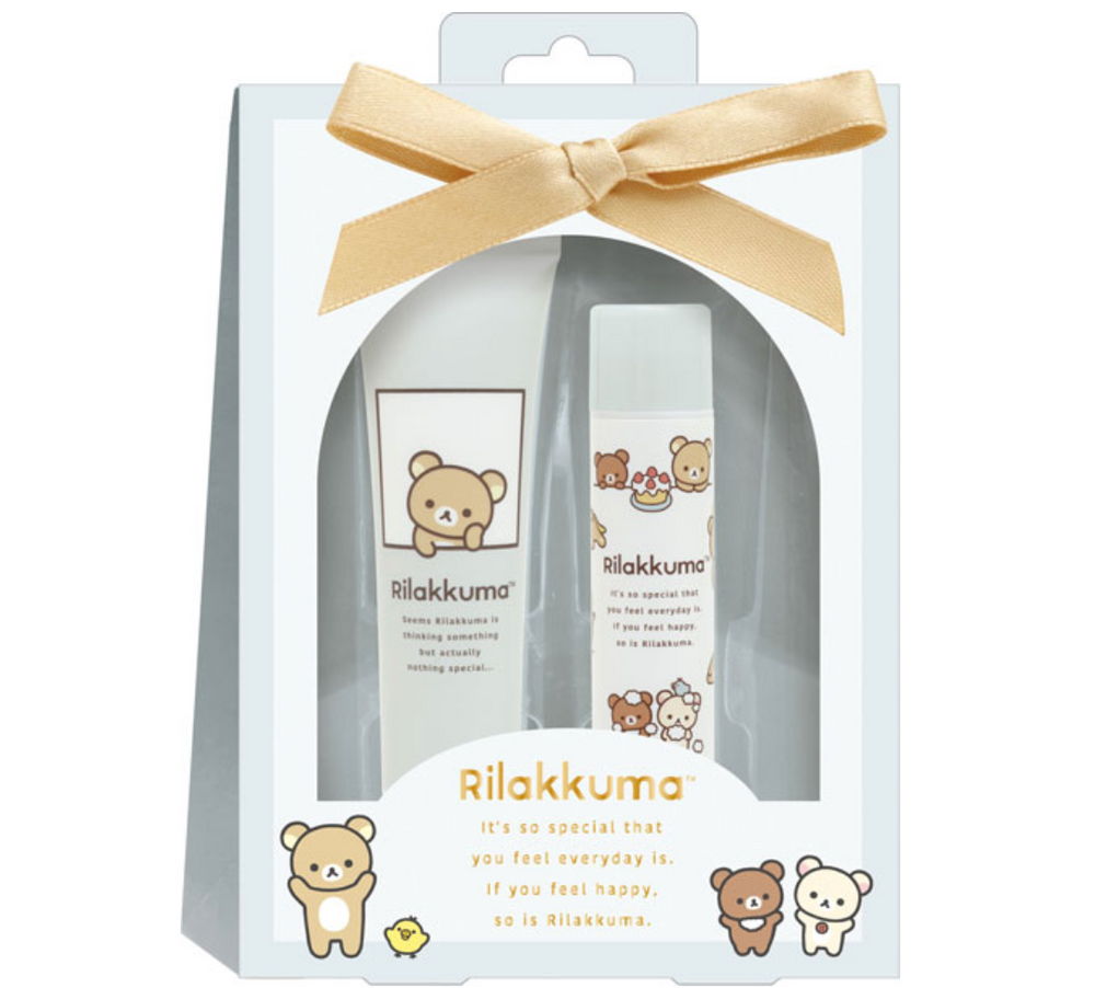 Rilakkuma Hand Cream & Lip Balm White Set