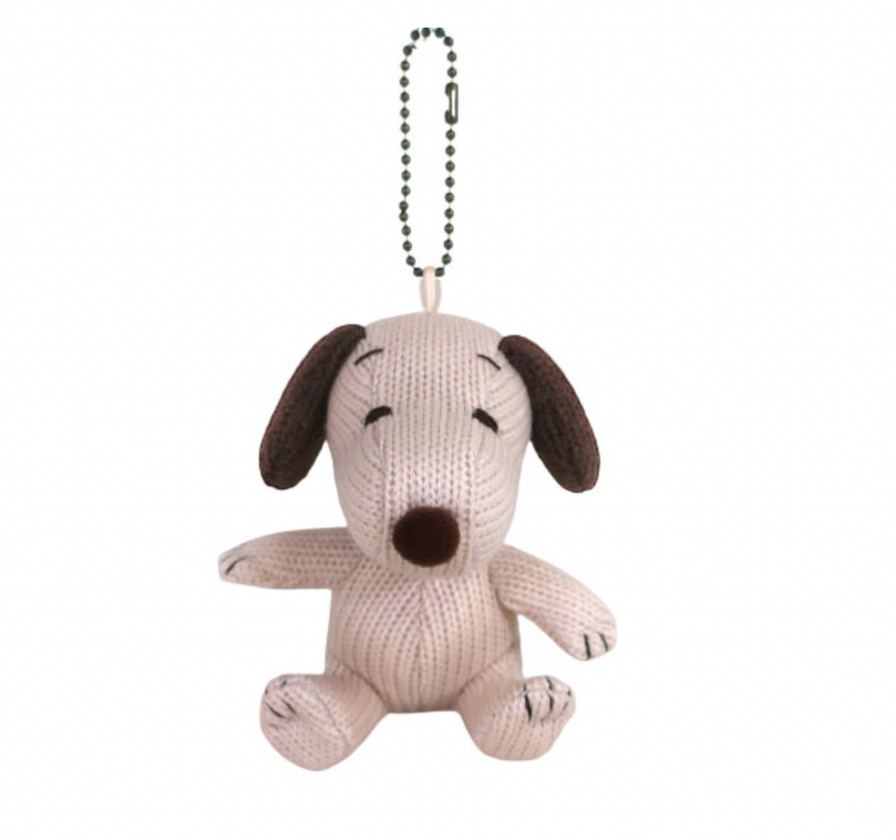 Snoopy Mocha Knit Plush Mascot