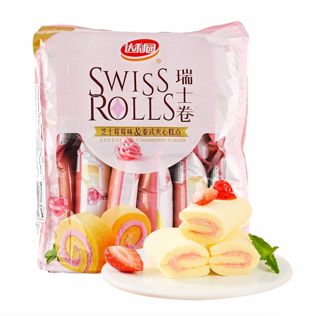 Strawberry Swiss Rolls