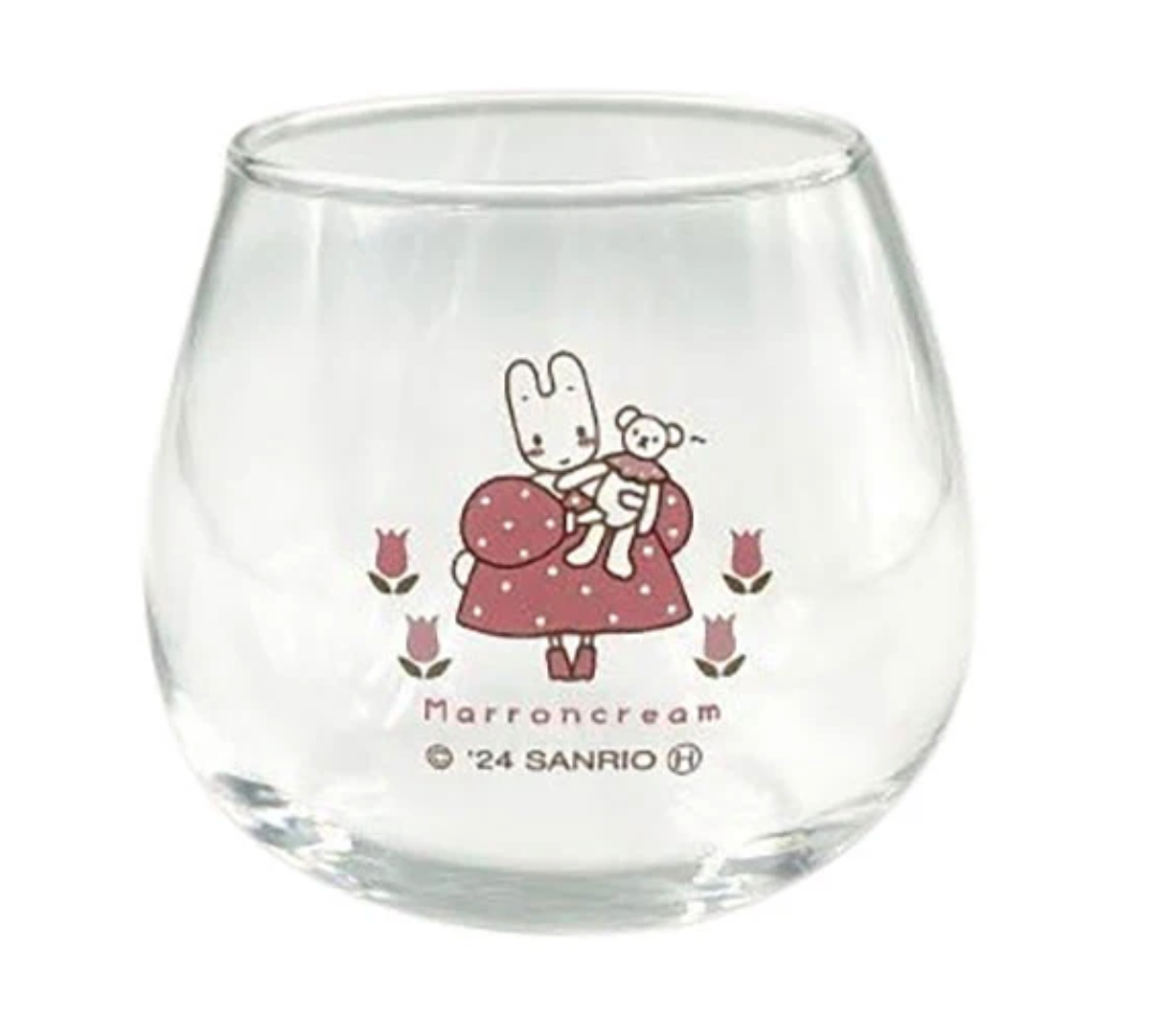 Marroncream Flower Swaying Glass