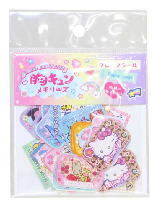 Sanrio Characters Heart Pounding Sticker Flake Set [Pictures]