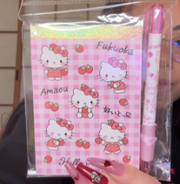 Hello Kitty Fukuoka Memo & Pen Set