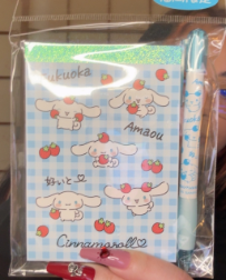 Cinnamoroll Fukuoka Memo & Pen Set