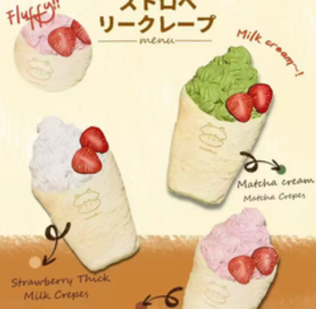 Sweetbuns Strawberry Crepe Squishy