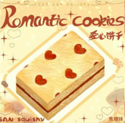 3an Romantic Heart Jam Cookie Squishy