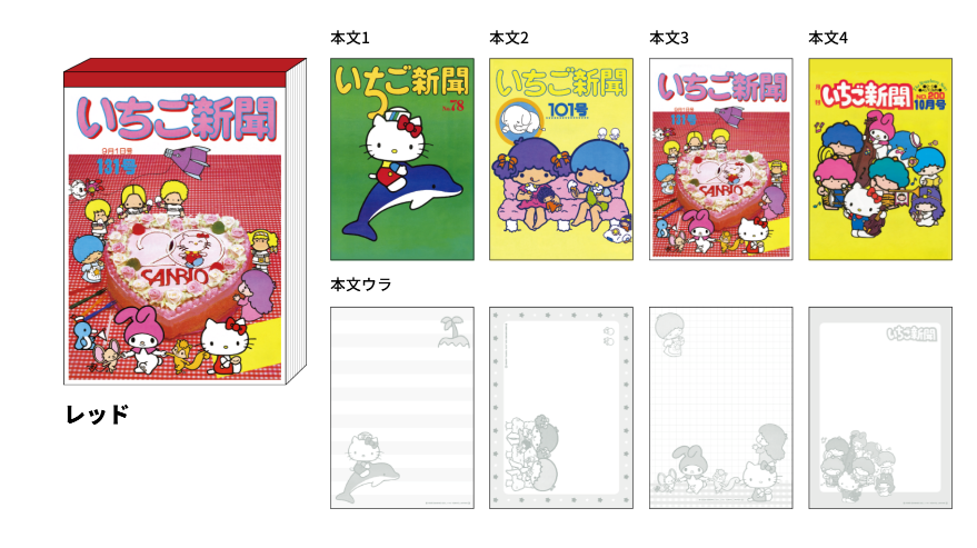 Sanrio Characters Ichigo Shimbun A6 Memo A [Limited Edition]