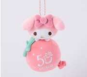 My Melody "Ichigo Shimbun 50th Anniversary" Strawberry Balloon Plush Mascot
