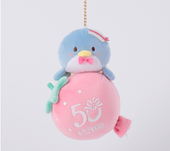 Tuxedo Sam "Ichigo Shimbun 50th Anniversary" Strawberry Balloon Plush Mascot