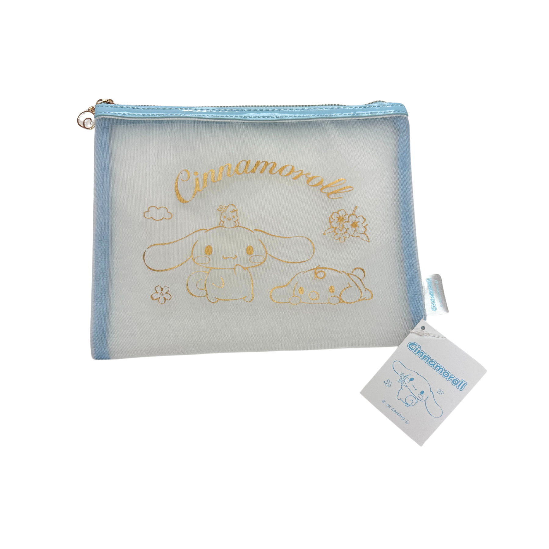 Cinnamoroll & Milk Golden Mesh Big Square Pouch
