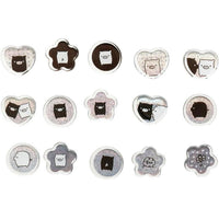 Monochrome Boo Marble Glitter Sticker
