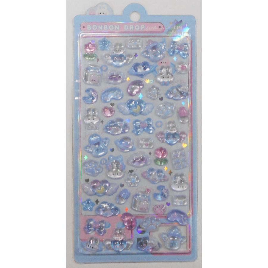 Bonbon Drop 3D Sticker [Light Blue Bunny]