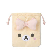 Korilakkuma "Makeup" Plush Drawstring Bag