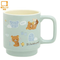 Rilakkuma Window Blue Ceramic Mug
