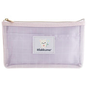 "Basic Rilakkuma Flower" Mesh Pen Pouch [Purple]