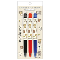 Rilakkuma Character x Frixion Ball Knock Ballpoint Pen Set