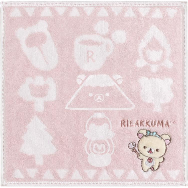 Rilakkuma Komorebi Camp Petite Towel Pink