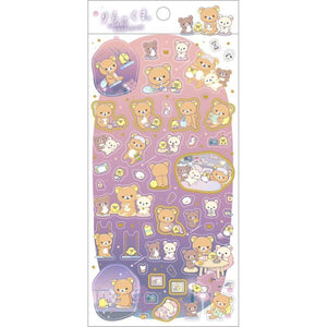 Rilakkuma Dozing With You Purple Stickers