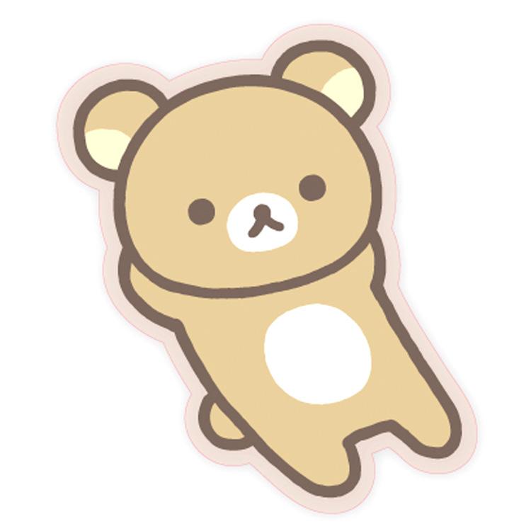 Rilakkuma Fluffy Embroidery Relaxed Sticker