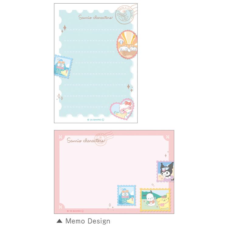 Sanrio Characters Travel Stamps Mini Memo Pad