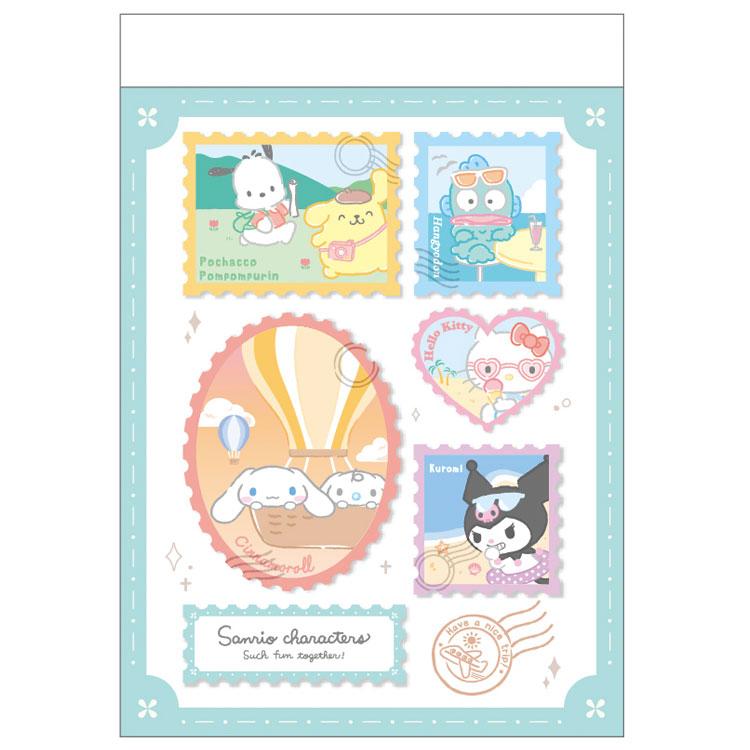 Sanrio Characters Travel Stamps Mini Memo Pad