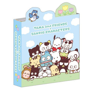 Tama & Friends x Sanrio Characters Die-cut Flip-Flap Memo [Blue]
