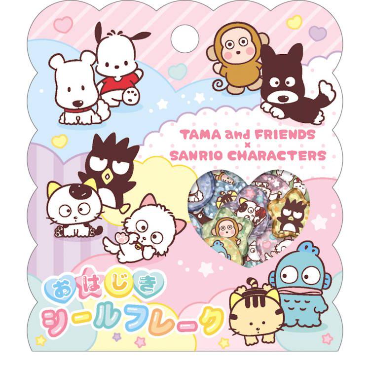 Sanrio Characters x Tama & Friends Marble Sticker [Pink]