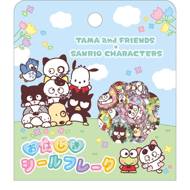 Sanrio Characters x Tama & Friends Marble Sticker [Blue]