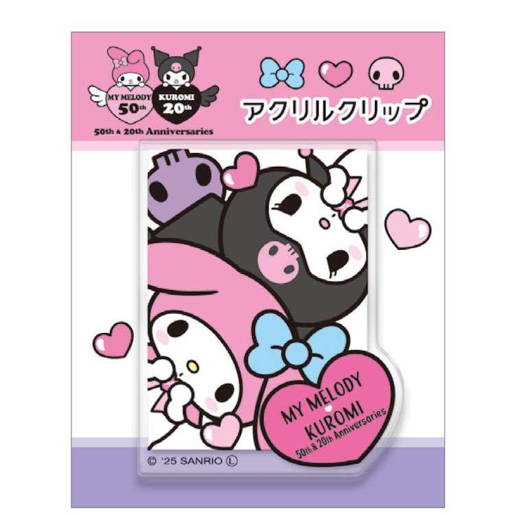 My Melody & Kuromi Happy Anniversary Acrylic Clip Holder