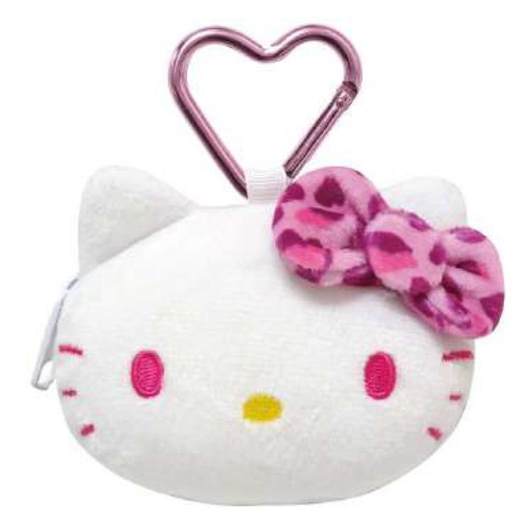 Hello Kitty Cheetah Face Pouch w/ Carabiner