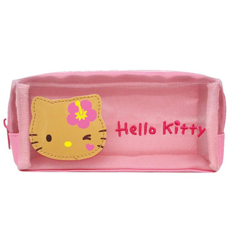 Tan Hello Kitty Mesh Pen Case [Pink]