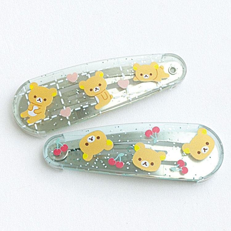Rilakkuma Glitter Hair Clip Set