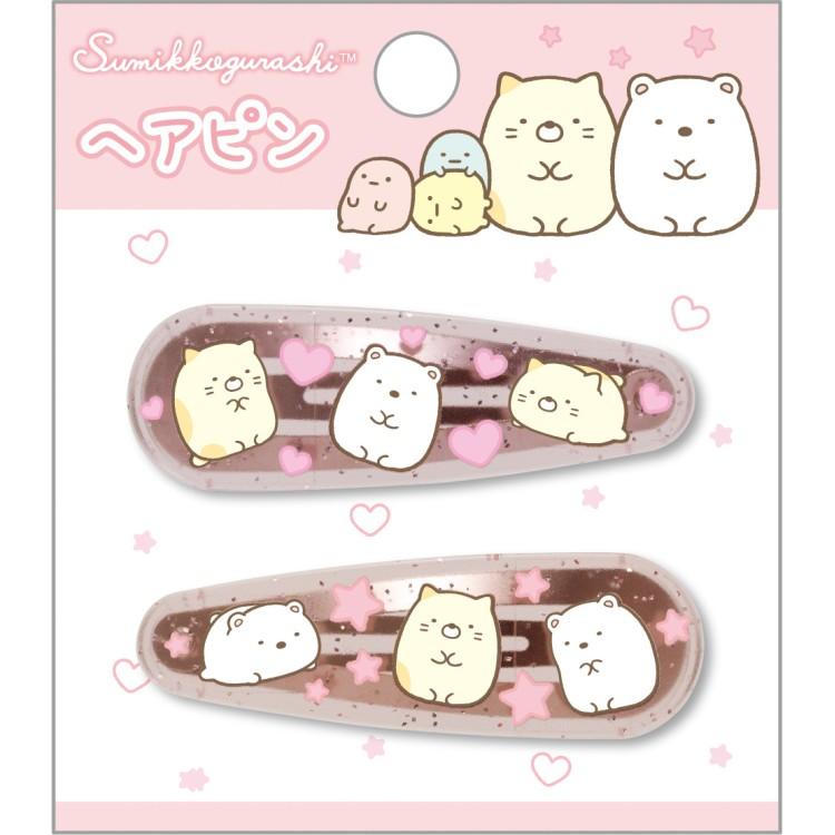 Sumikko Gurashi Glitter Hair Clip Set [Pink]
