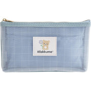 "Basic Rilakkuma Flower" Mesh Pen Pouch [Blue]