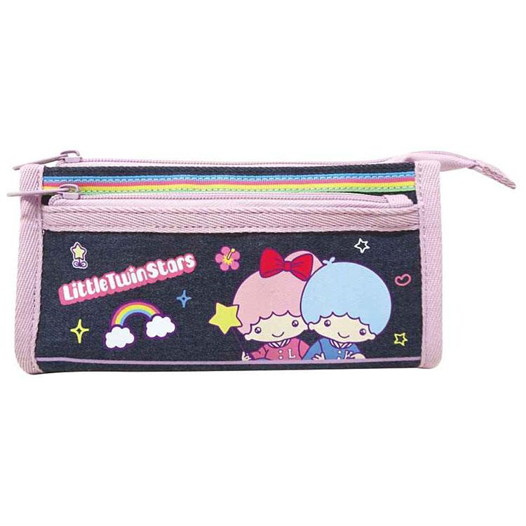 Little Twin Stars Heart Pounding Retro Denim Pouch