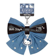 Hello Kitty Denim Ribbon Keychain