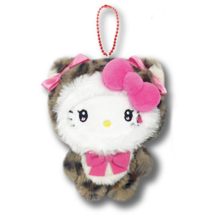 Hello Kitty Leopard Bows Plush Mascot