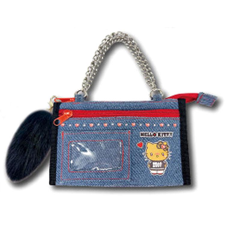 Leopard Hello Kitty Y2K Denim Handbag