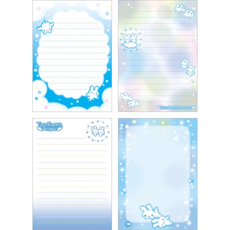San-X Twin Rabbit Angel Memo Pad