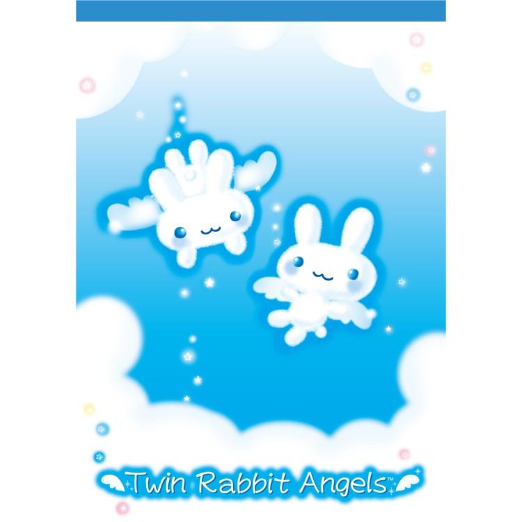 San-X Twin Rabbit Angel Memo Pad