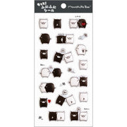 Monochrome Boo Puff Sticker