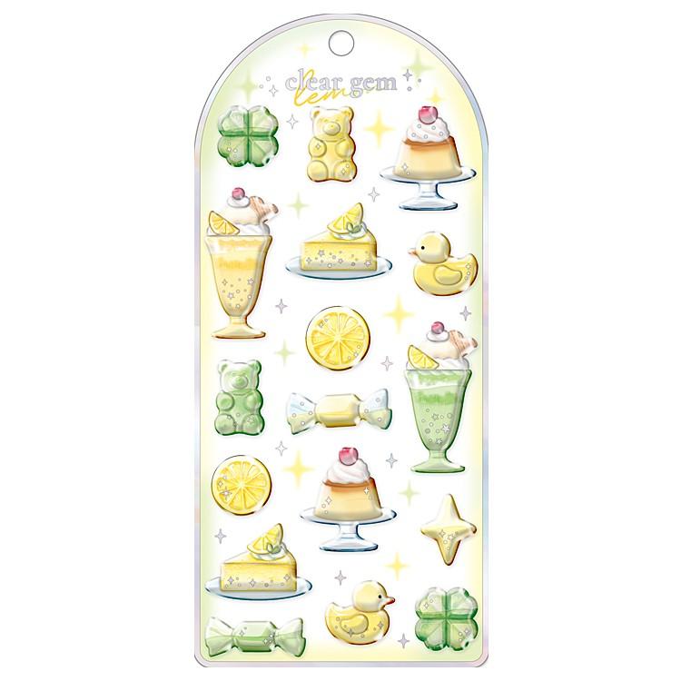 Clear Gem Water Stickers [Yellow & Green]