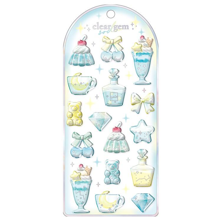 Clear Gem Water Stickers [Melon]